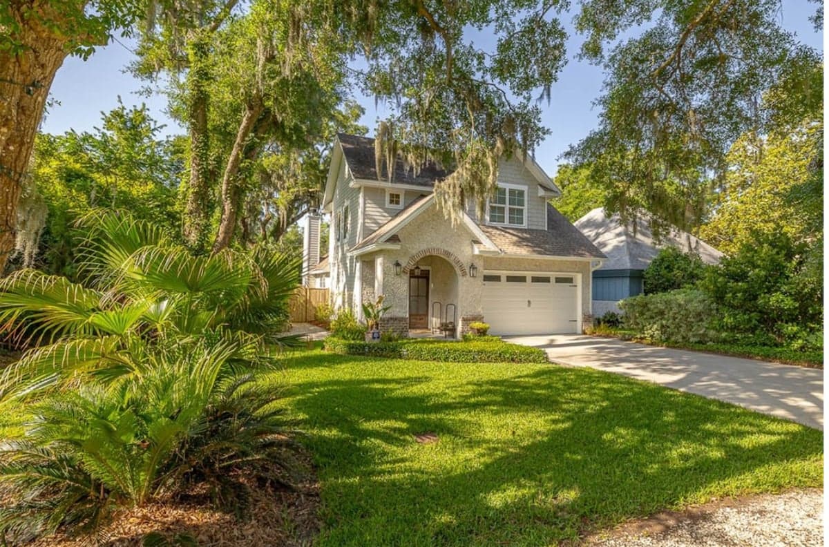 Front of the home and landscaping